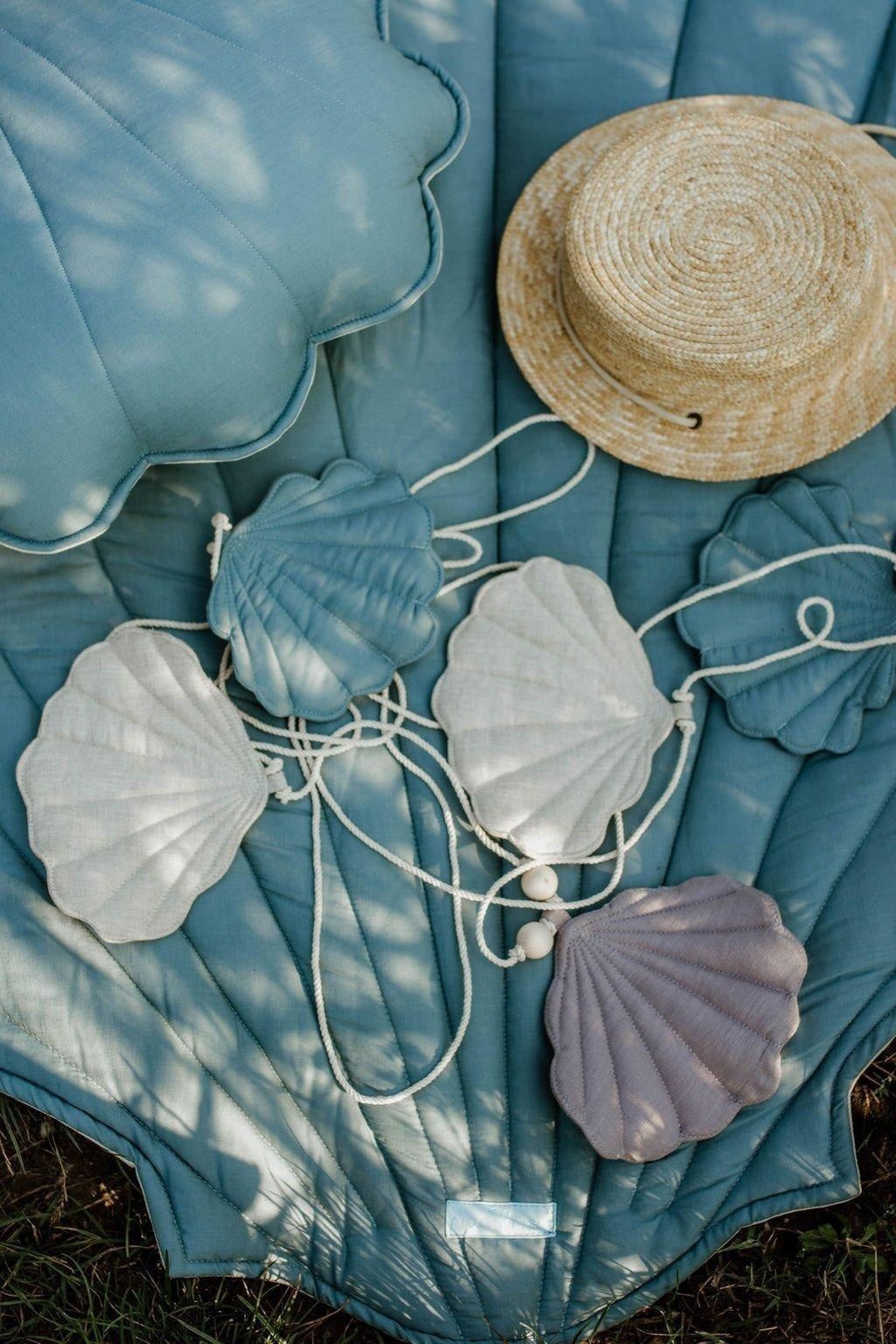 Shell Garland - Dusty Blue