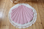 Organic Cotton and Velvet Shell Playmat - Powder Pink