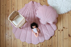 Organic Cotton and Velvet Shell Playmat - Powder Pink