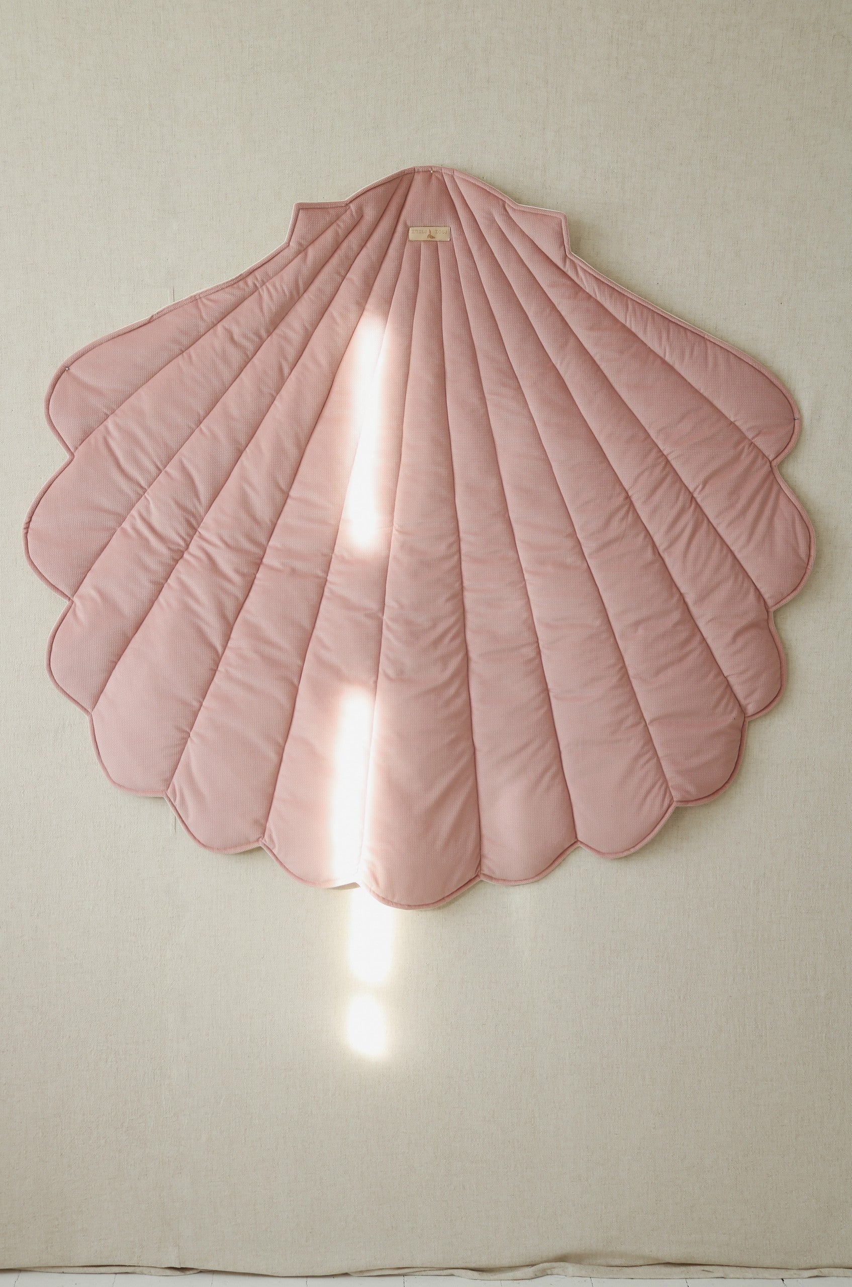 Organic Cotton and Velvet Shell Playmat - Powder Pink