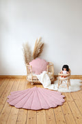 Organic Cotton and Velvet Shell Playmat - Powder Pink