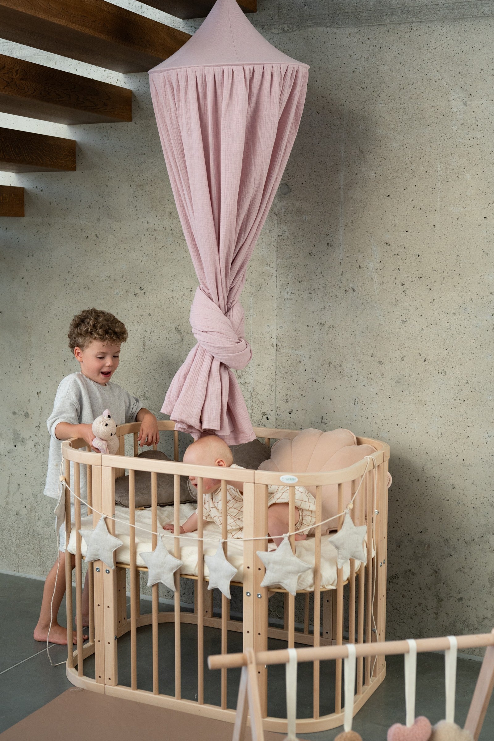 Organic Cotton Canopy - Baby Pink